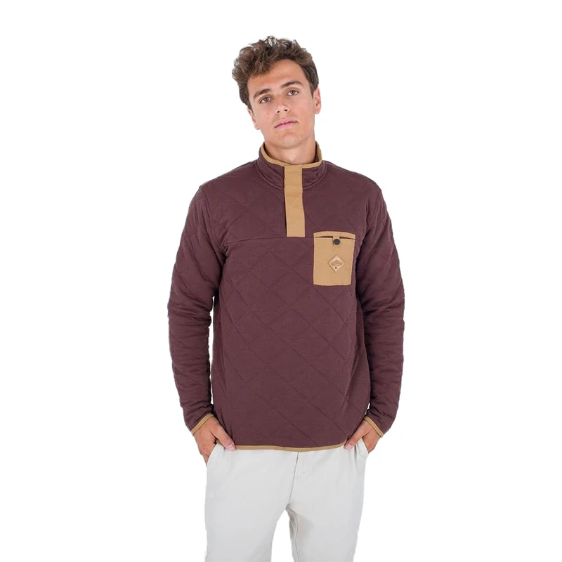 Sweatshirt men - Middleton Quilted 1/4 Zip Snap