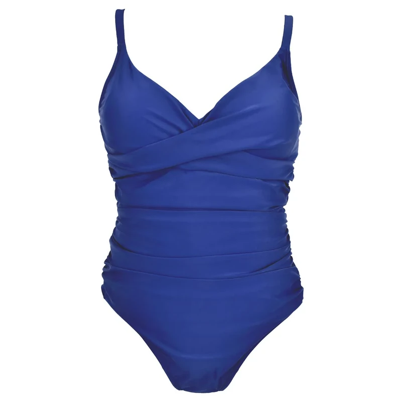 Soaked Ladies Tummy Control Swimming Costume (Navy, 16)