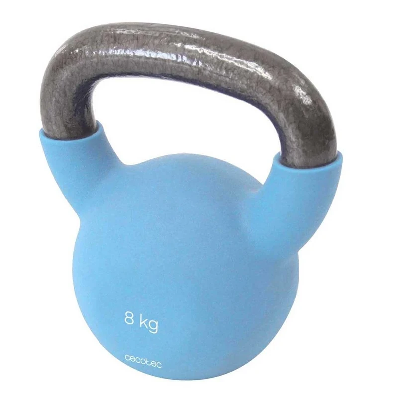 Cecotec Drumfit Kettlebell 8000 Neo 8 kg Neoprene Coated Cast Iron Ergonomic Handle Aesthetic Design and Easy to Clean Dimensions 17.9 x 12.8 x 20 cm