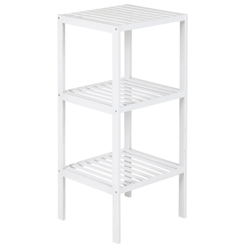 axentia Bamboo Shelf 3 Shelves White