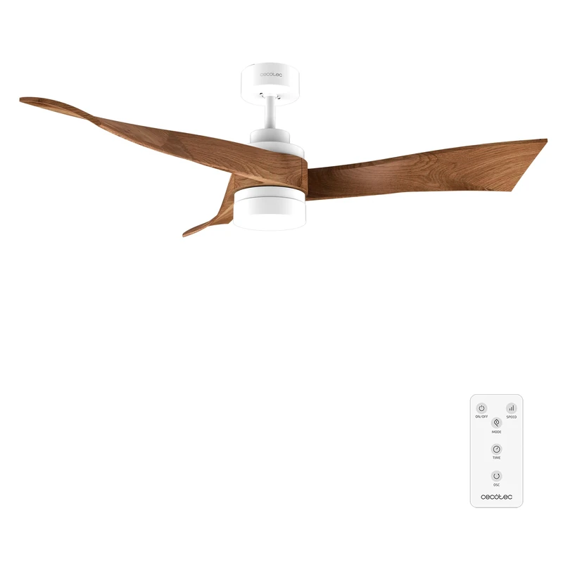 Cecotec Ceiling Fans EnergySilence Aero 5280 DarkWood - 40W Dc Motor, Diameter 132Cm, Led Light, Remote Control, Timer Up To 8 Hours, 6 Spees, Summer/Winter, Stylish Design