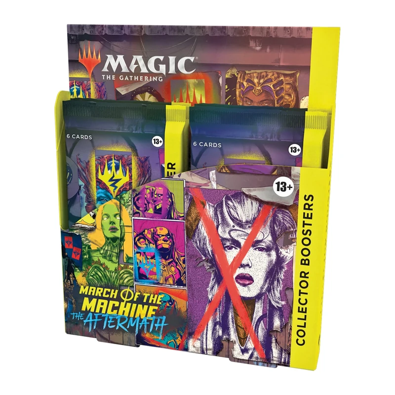 Magic The Gathering D2347000 Collector Booster, March of the Machine: The Aftermath, Multicolor, 12 Packs (72 Magic Cards)