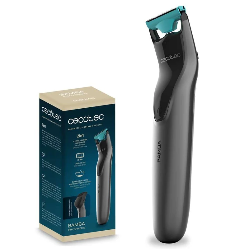 Cecotec Bamba PrecisionCare OneShave 2-in-1 Cordless Shaver and Clipper - 45 Minute Runtime, Stainless Steel Blades and Adjustable Comb - Image 1