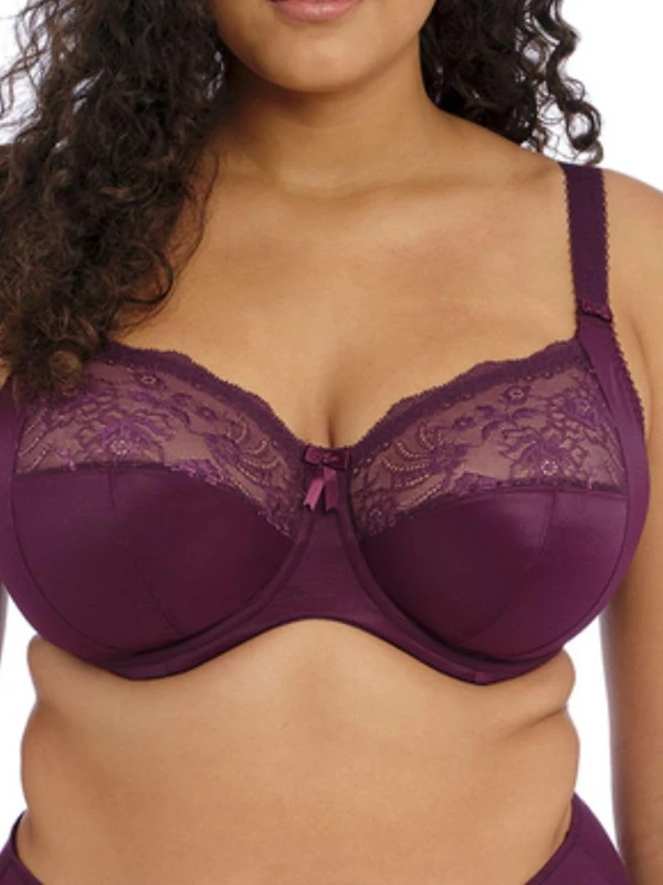 Elomi Morgan Plain Underwired Full Cup Bra (34H, BlackBerry)