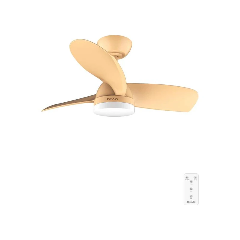Cecotec - Ceiling Fan with Light EnergySilence Aero 3050 Orange - 35 W, Diameter 91 cm, 18 W LED,