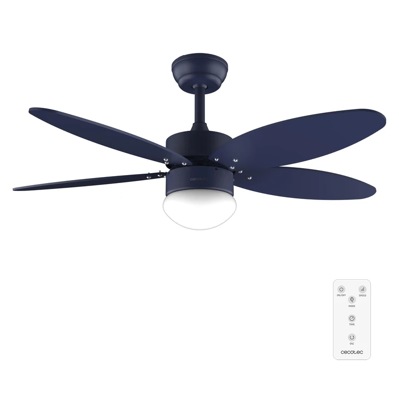 Cecotec - EnergySilence Aero 4260 Full Purple 40W DC Motor 42" Ceiling Fan with LED Light, Remote Control, Timer, 6 Speeds, 5 Reversible Wings and 5 Speeds