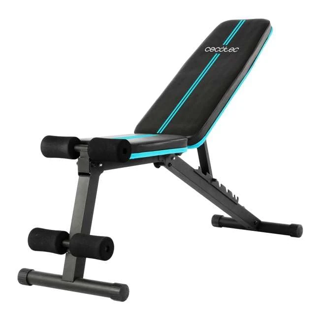 Cecotec Drumfit Setup 7000 Folding and Padded Home Gym Bench 7 Levels Adjustable to 180 Degrees Reclining to 180 Degrees Non-Slip Pads Full Body Training
