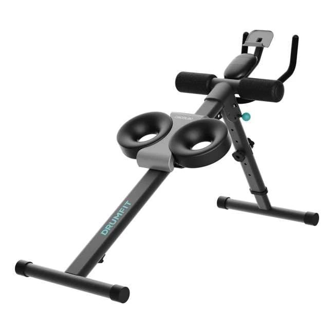 Cecotec Drumfit AB Trainer Foldable and Adjustable Abdominal Machine, Device Support, LCD Screen, 2 Tilt Levels, Padded Pads, Maximum User Weight 130 kg