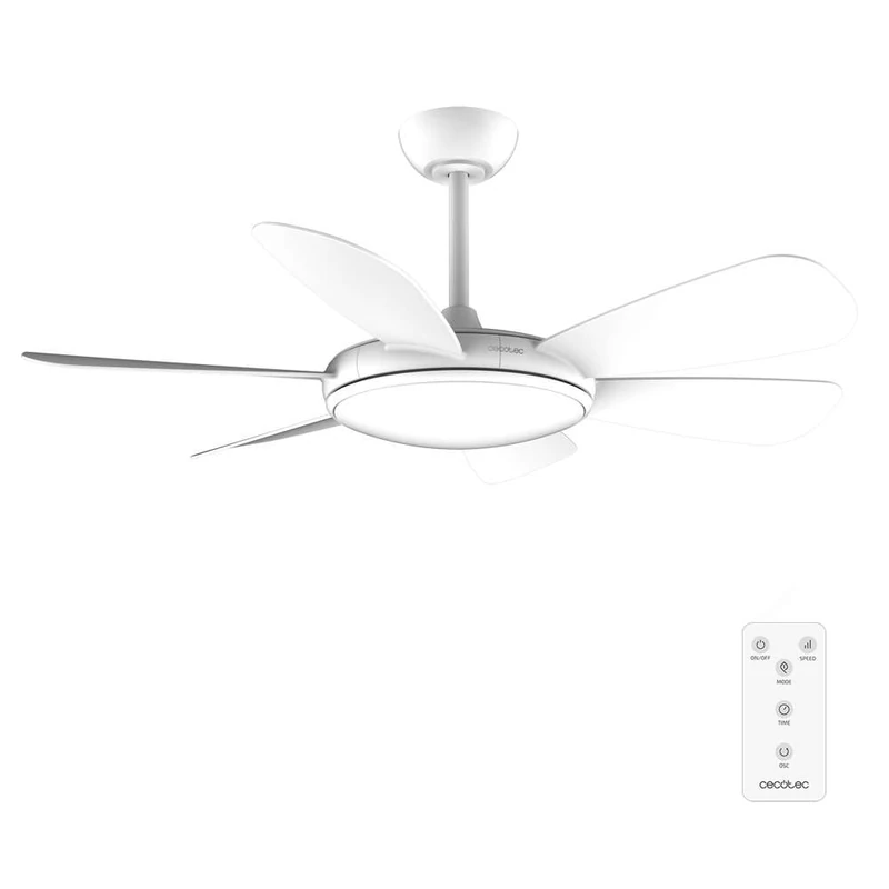 Cecotec - EnergySilence Aero 5200 White Pro Ceiling Fans - 36 W, Diameter 132 cm,Light a LED, Remote control, Timer Up to 8 Hours, 6 Speeds, 6 Blades, Summer/Winter - Image 1