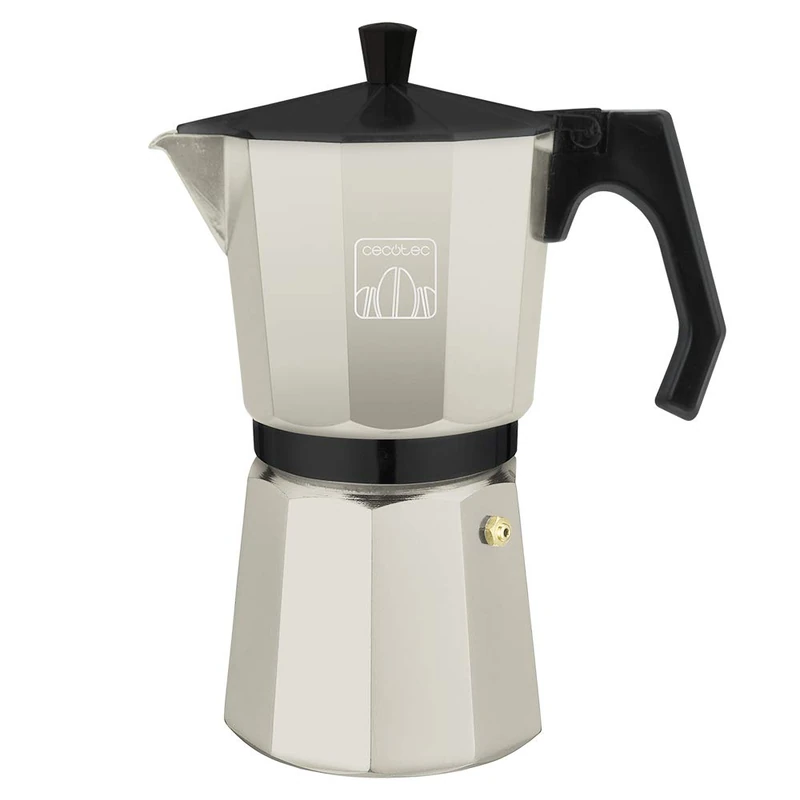 Cecotec Italian Coffee Maker Cumbia Mokclassic 1200 Beige Aluminium Coffee Maker, For All Types Of Surfaces, Capacity 600 Ml Ideal For 12 Cups, Ergonomic Handle - Image 1