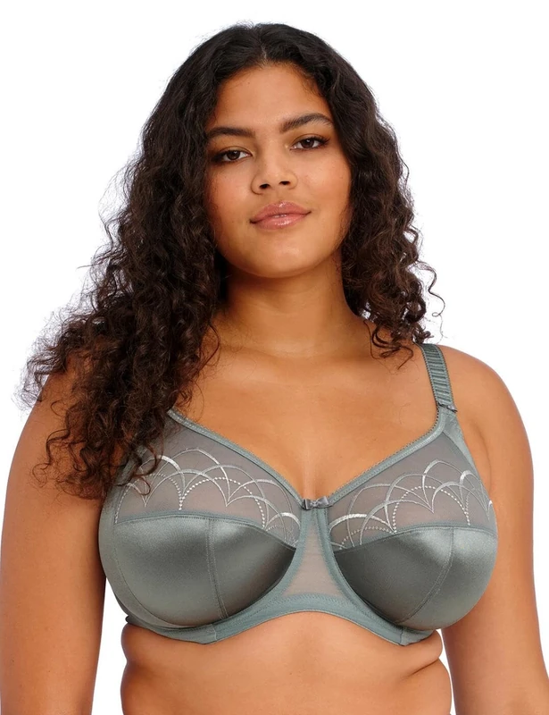 Elomi Women's Cate Underwire Full Cup Banded Bra Coverage, Sheer, Willow, 36GG US