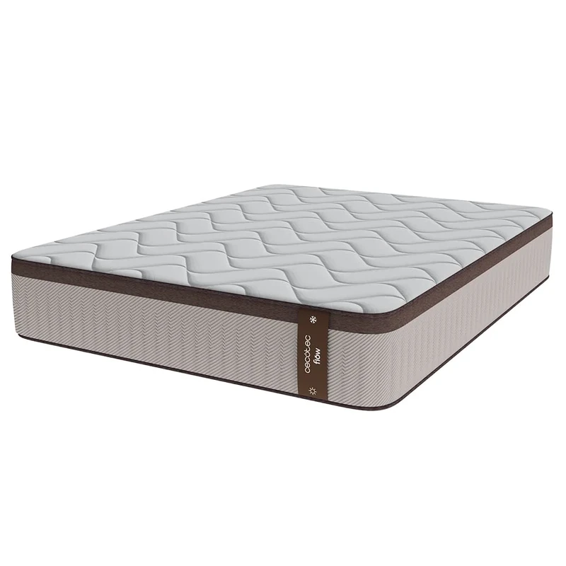 Cecotec Flow 7990 Hybrid Multi-Layer Mattress, SpringCore Pocket SpringCore and ViscoCare+ Visco Elastic, Height 30 cm, Medium High Firm, SeparateMuv & BreathSoft