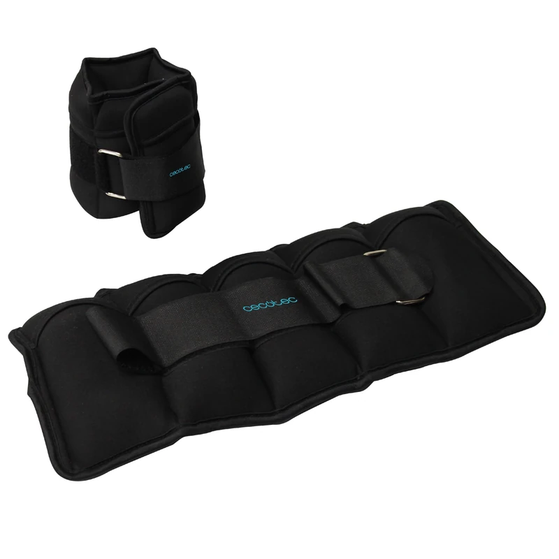 Cecotec Drumfit AnkleBell 2500 Neo Adjustable Ankle and Wrist Weights Set of 2 Adjustable Ankle Straps with Velcro, Adjustable Weight from 0.5 to 2.5 kg, Includes 5 Bags of 500 g Sand, 37 x 16 x 3.5 - Image 1
