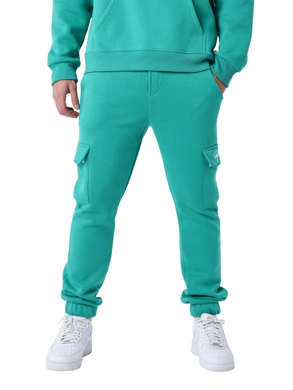 Project X Paris Jogging Bottoms Colour: Green 88% Cotton, 12% Polyester for Men, Suitable for Leisure & Comfort, with Size L - Image 1