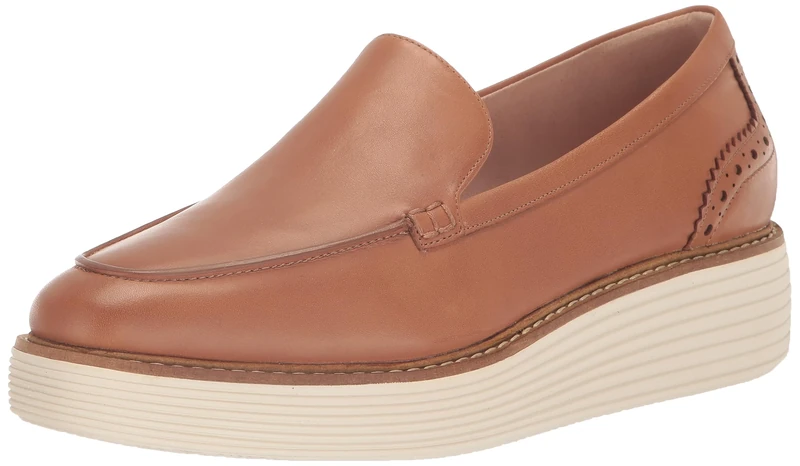 Cole Haan Women's Original Grand Platform Venetian Loafer, Pecan/Ivory, 5.5 UK