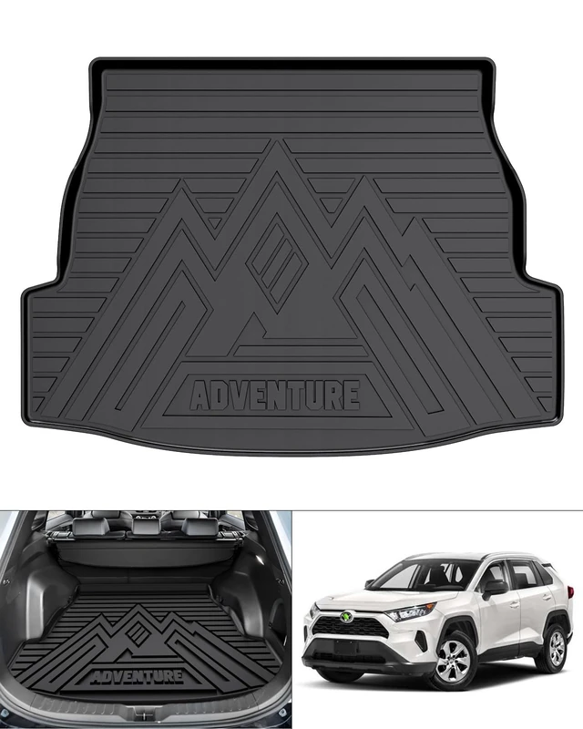 Cartist Cargo Liner Custom Fit for 2019-2023 Toyota RAV4 All Weather Trunk Mat Rear Cargo Liner Back TPE Black (Fit for All Models)