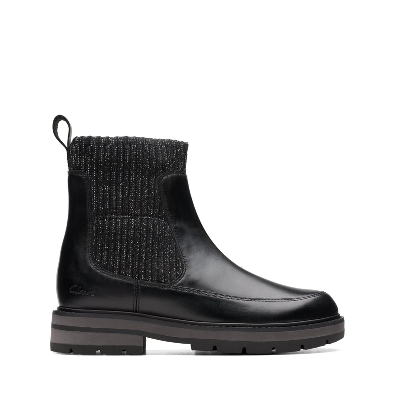 Clarks Girls Nova Tale Half Length Boots, black, 8.5 UK