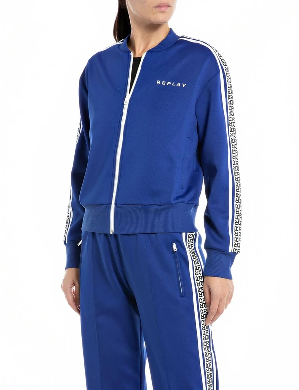 Replay W3101 Technical Fleece Sweatshirt - Royal Blue, L