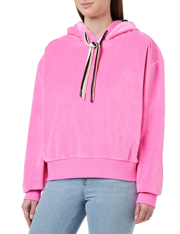 REPLAY Adult W3123 Chenille Hooded Sweatshirt, Light Rose 307, XXS