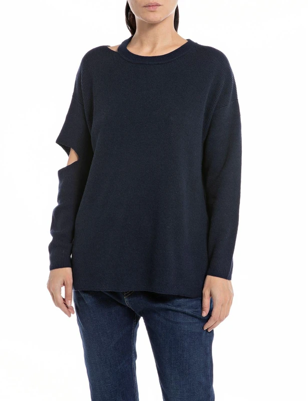 REPLAY Women's DK3558.000.G23138 Sweater, Dark Blue 908, S
