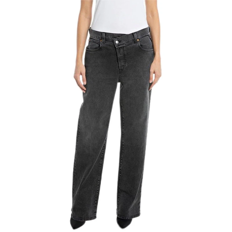 REPLAY Women's WA511 Zelmaa Rose Label Pack Jeans, Dark Grey 097, 26W / 30L