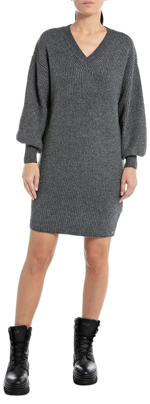 REPLAY Women's DK3554.000.G23274 Sweater, Dark Grey Melange M10, XS