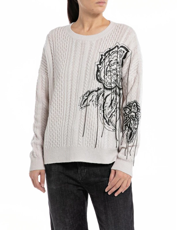 REPLAY Ladies Sweater Knitted Sweater Wool