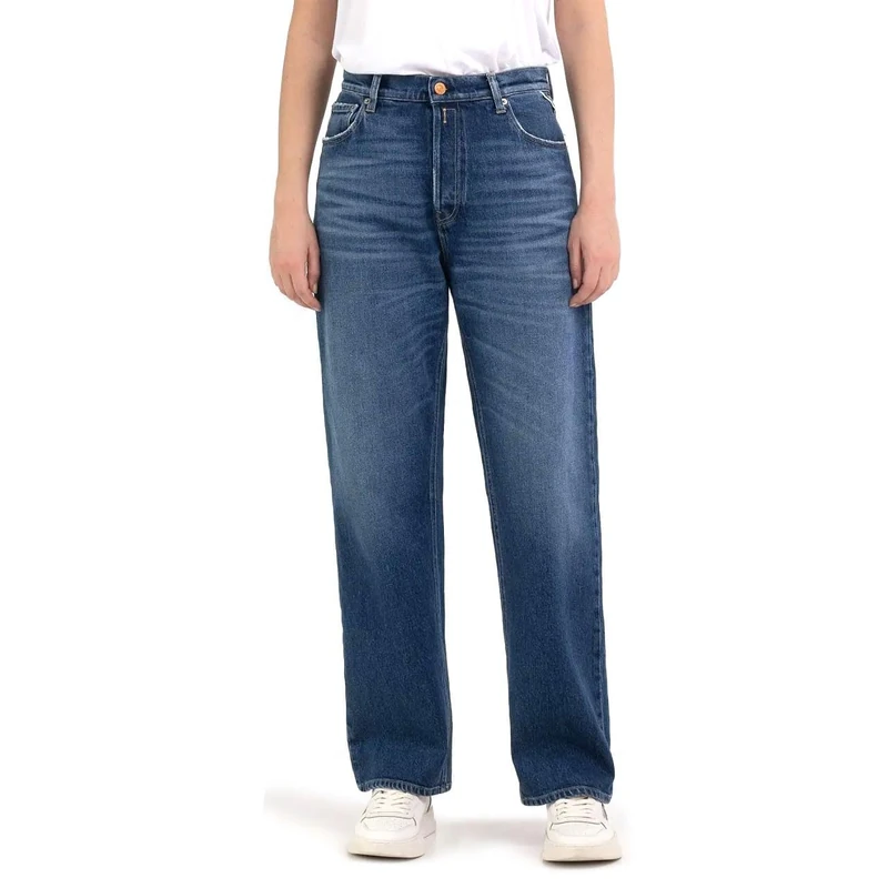 REPLAY Damen Jeans Jaylie Wide Leg Fit, Dark Blue 007 (Blau), 25W / 32L - Image 1