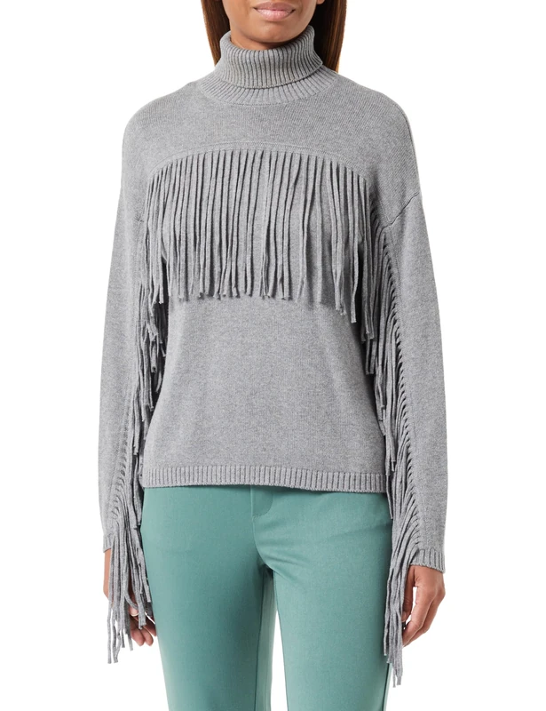 Replay women's sweater cotton/cashmere mix, Medium Grey Melange M06 (Grey), XS