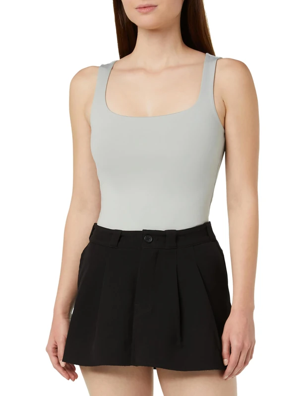 REPLAY Women's W9874 Heavy Poly Y/VI Stretch Cavalry Skirt, 098 Black, 23W