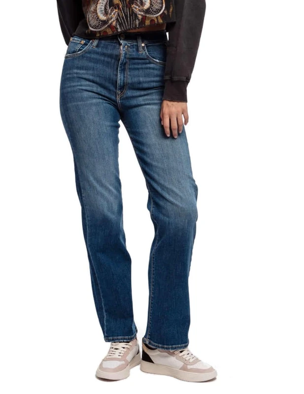 REPLAY Women's WA463 Reyne Power Stretch Jeans, Medium Blue 009-2, 24W / 30L