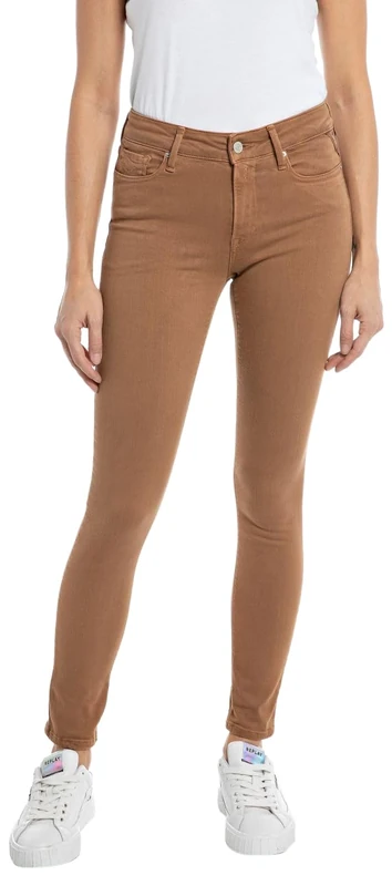 REPLAY Women's WHW689 Luzien Hyperflex Colour Xlite Jeans, Tobacco 348, 27W / 32L