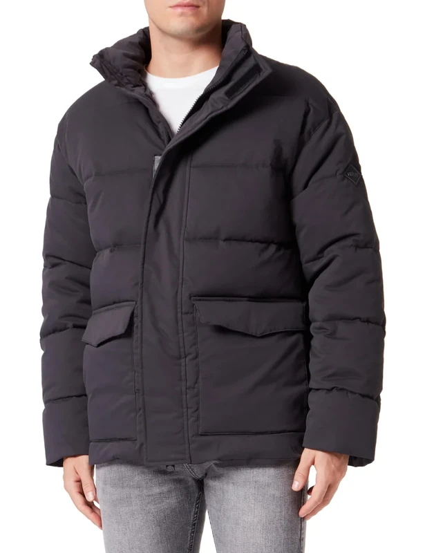 REPLAY Men's M8356 Quilted Jacket, Pirate Black 228, XS