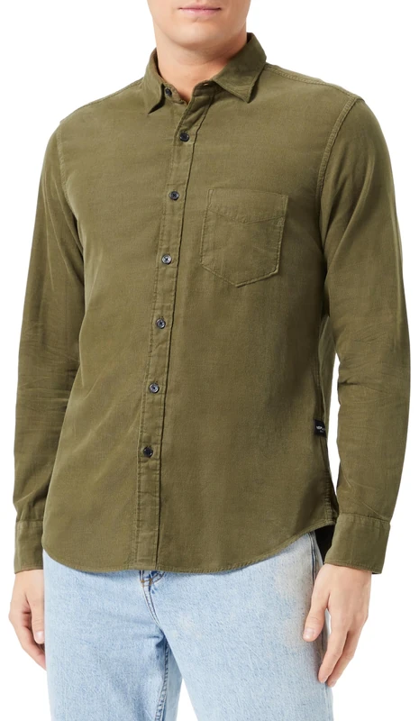 REPLAY Men's M4106 .000.84764GP Shirt, Dark Olive 928, S