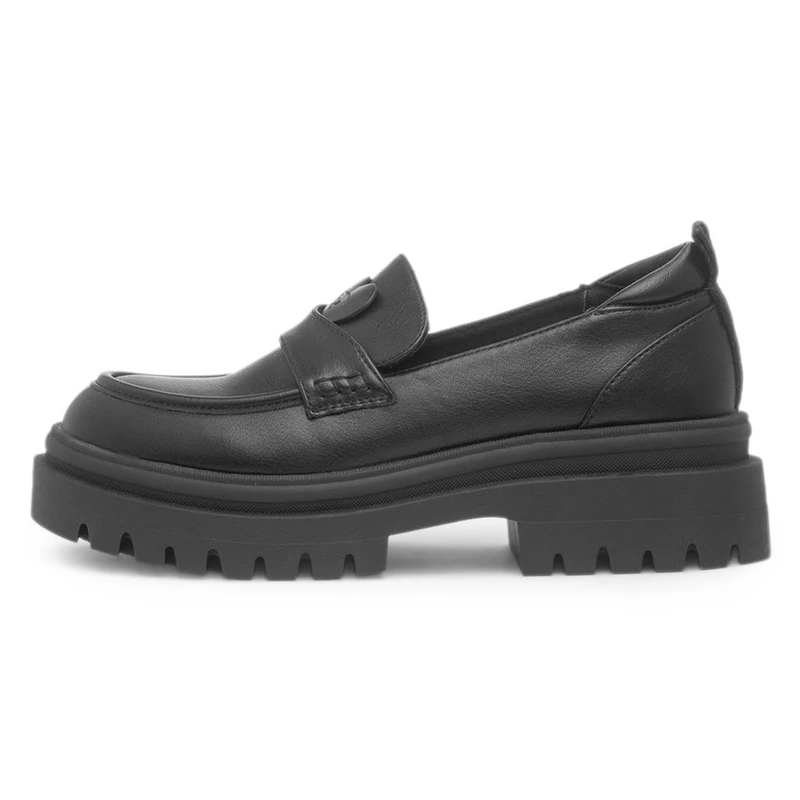 Rocket Dog Dandy Womens Black Chunky Loafer - Size 4 UK - Black