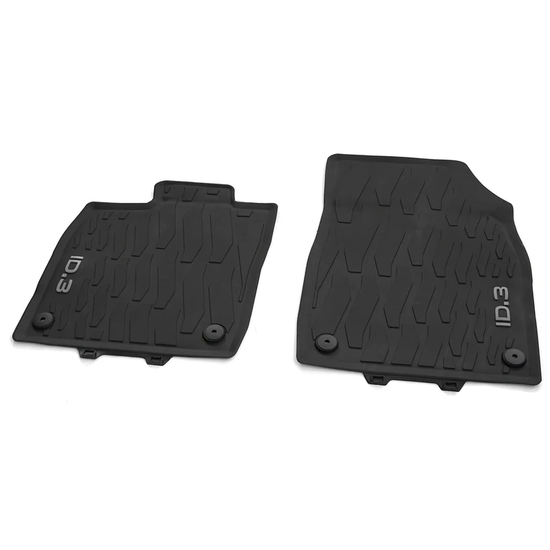 Volkswagen 10B06150282V Rubber Floor Mats Premium All-Weather Mats 2 x Rubber Mats Front with ID.3 Lettering