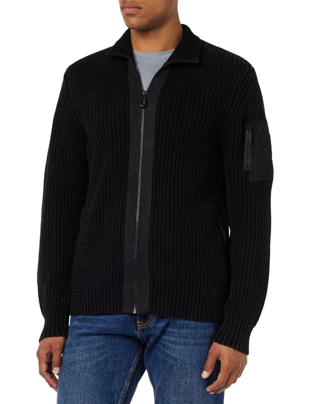 REPLAY Men's Cotton Cardigan, Dark Navy 970 (Blue), M