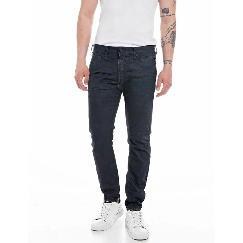REPLAY Adult M1000 Johnfrus Jeans, Dark Blue 007, 31W / 32L