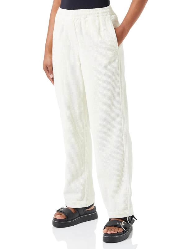 REPLAY Women's Corduroy Trousers, Butter 002 (Ivory), M - Image 1