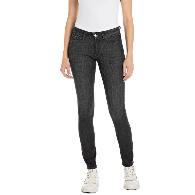 Replay women's jeans Luzien skinny fit with power stretch, black (Black Delavè 099), 26W / 32L