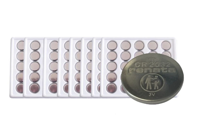 Renata CR2032 Lithium Button 3V 260mAh – Tray 200 Units in Bulk