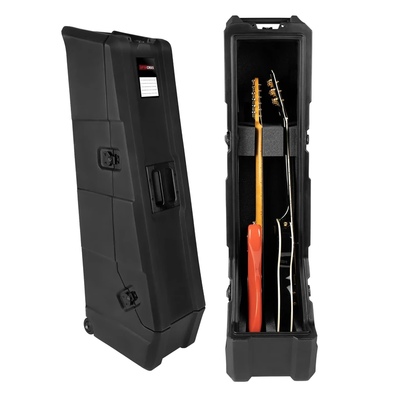 Gator Cases Mini Vault Guitar Flight Case/Rack for two Electric Guitars, black (GTR-MINIVAULT-E2)