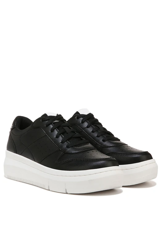 Dr. Scholl's Shoes Women's Savoy Sneaker, Black Smooth, 4 UK