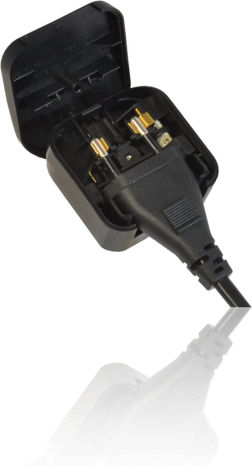 Mr. Gadget's Solutions UNI-101 Euro Transformer to UK Converter. 2 Pin European Power Supply to UK Plug. European to UK Adapter in Black. Mains Socket Adapter 5A