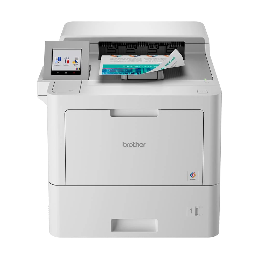 Brother HL-L9470CDN Professional Workgroup Colour Laser Printer | Advanced Print Speeds| Solutions Ready | 8.76cm Touchscreen| High Yield Ink Included | UK Plug,Grey