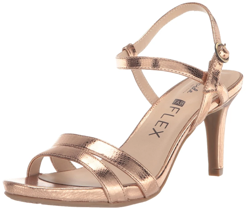 LifeStride Women's Miracle Heeled Sandal, Copper Metallic, 7 UK