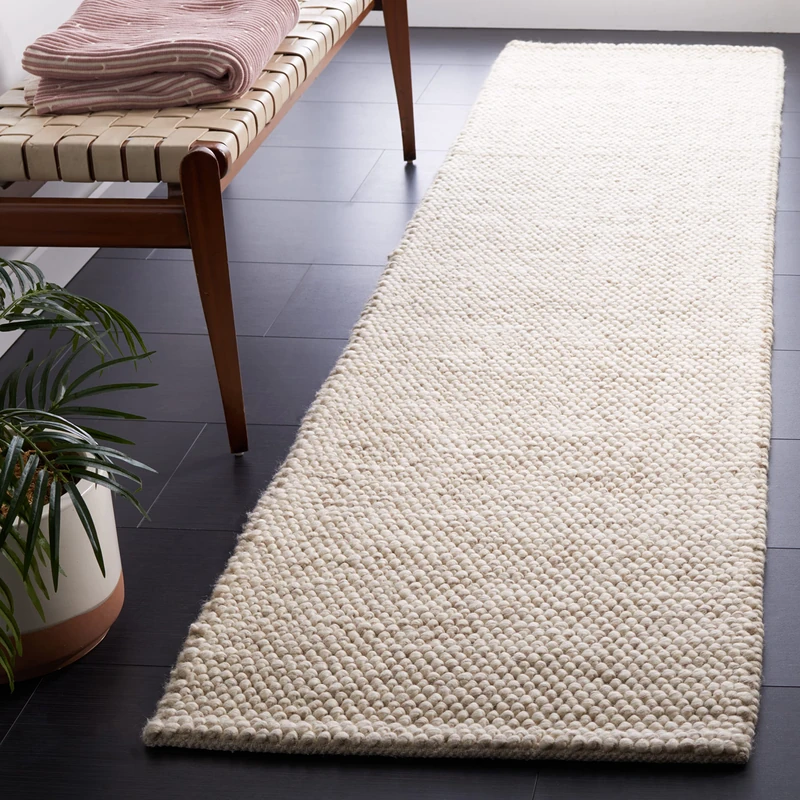 SAFAVIEH Natural Fiber Rug for Living Room, Dining Room, Bedroom - Natural Fiber Collection, Short Pile, in Beige and Ivory, 69 X 213 cm - Image 1