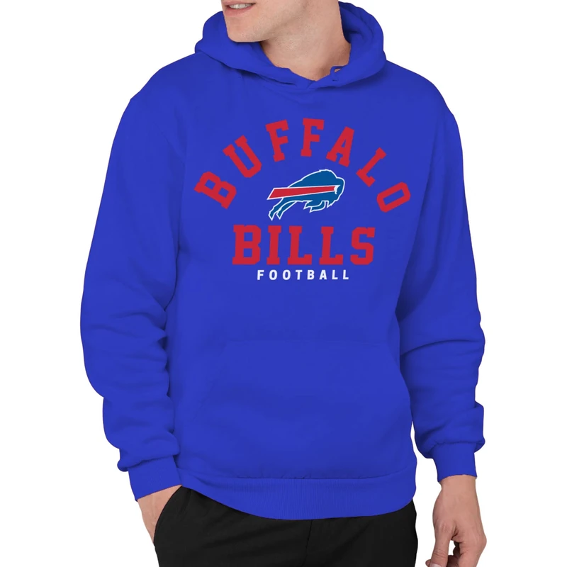 Junk Food Unisex's NFL Classic Team Logo Hoodie Hooded Sweatshirt, Blue, 3XL