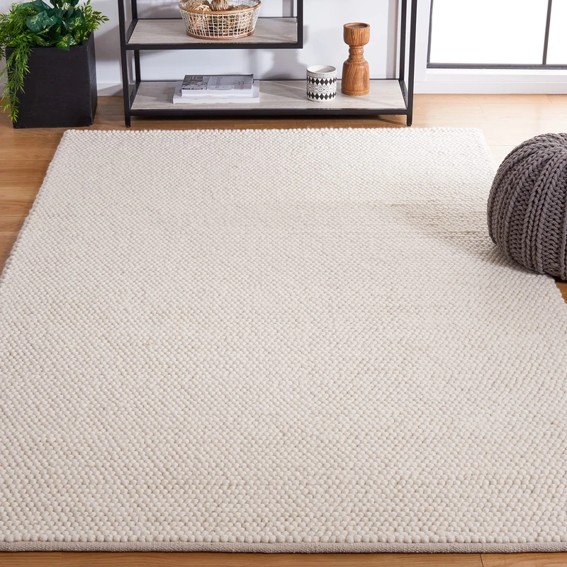 Safavieh Natural Fiber Rug for Living Room, Dining Room, Bedroom - Natural Fiber Collection, Short Pile, in Beige, 90 x 150 cm