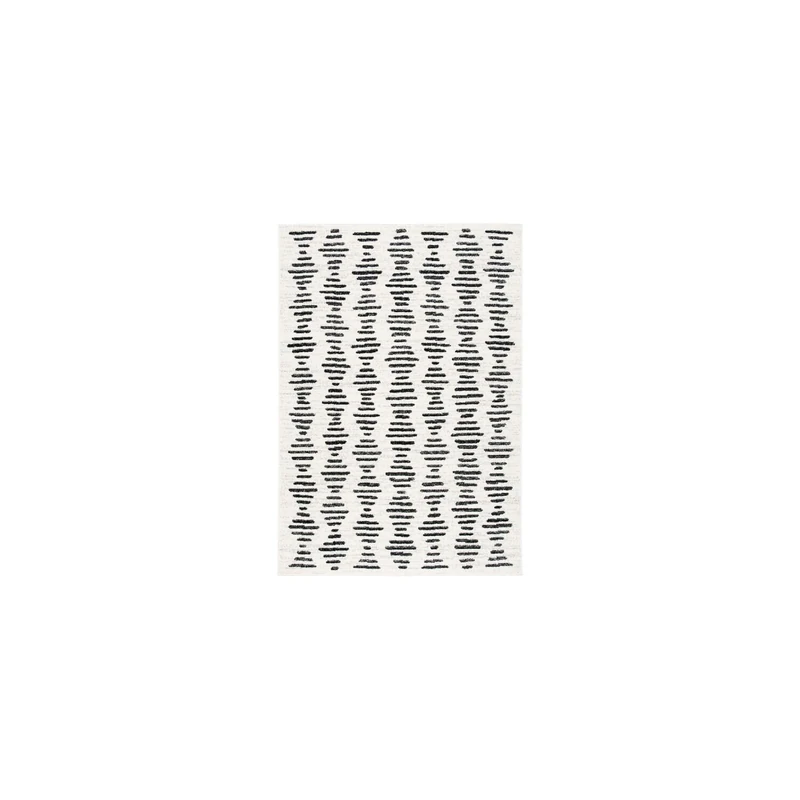 SAFAVIEH Boho Rug for Living Room, Dining Room, Bedroom - Tulum Collection, Short Pile, in Ivory and Grey, 120 X 180 cm